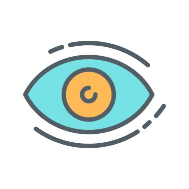  Soyut arkaplanda göz simgesi izole edildi