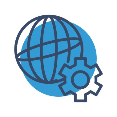 Tarayıcı ayarı simgesi soyut arkaplanda izole edildi