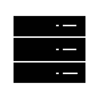 Sunucu simgesi soyut arkaplanda izole edildi