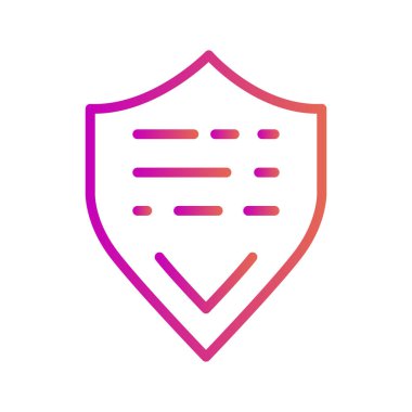 Kalkan simgesi soyut arkaplanda izole edildi