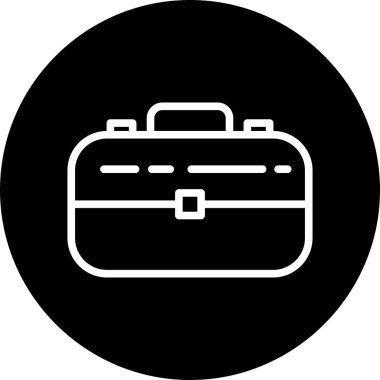 Evrak çantası simgesi soyut arkaplanda izole edildi