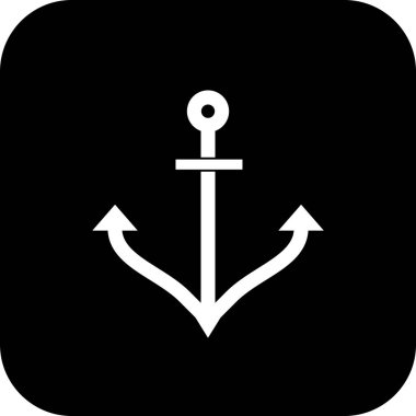 Çapa simgesi soyut arkaplanda izole edildi