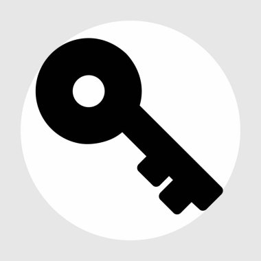 Soyut arkaplanda anahtar simgesi izole edildi