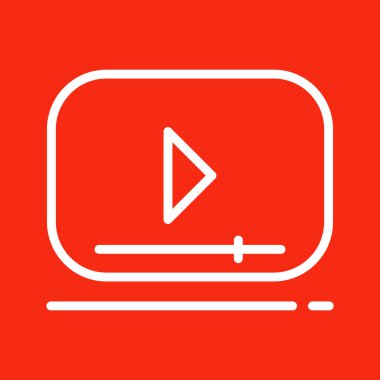  Soyut arkaplanda çokluortam simgesi izole edildi