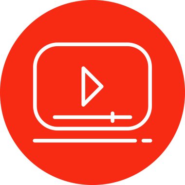  Soyut arkaplanda çokluortam simgesi izole edildi