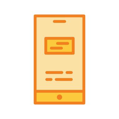 Soyut arkaplanda mobil simge izole edildi