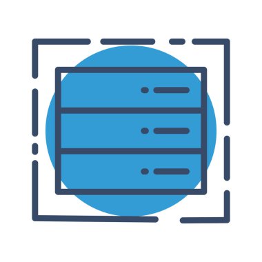 Sunucu simgesi soyut arkaplanda izole edildi