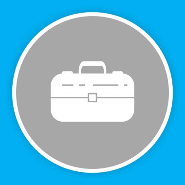 Evrak çantası simgesi soyut arkaplanda izole edildi