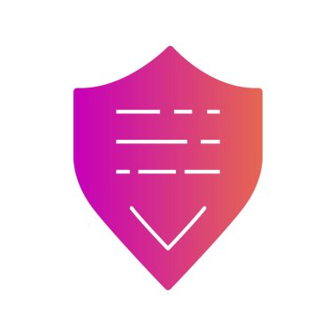 Kalkan simgesi soyut arkaplanda izole edildi