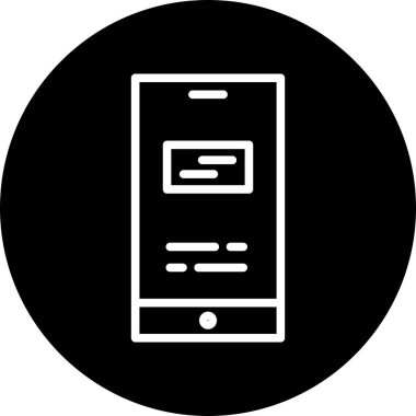 Soyut arkaplanda mobil simge izole edildi