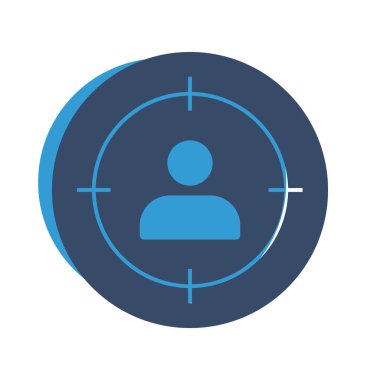 Hedef simge soyut arkaplanda izole edildi