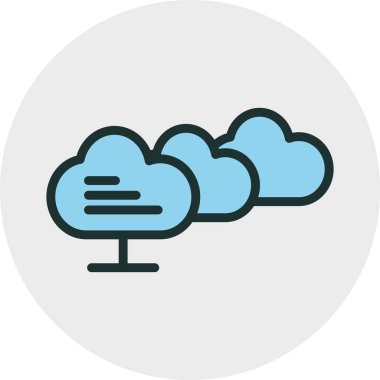  soyut arkaplanda bulut platformu simgesi izole edildi