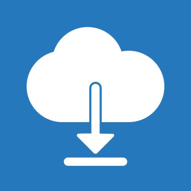 Soyut arkaplanda indirme simgesi izole edildi
