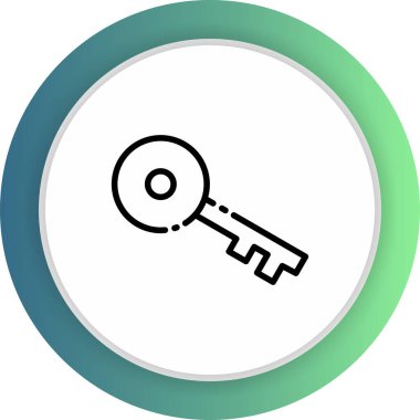 Soyut arkaplanda anahtar simgesi izole edildi