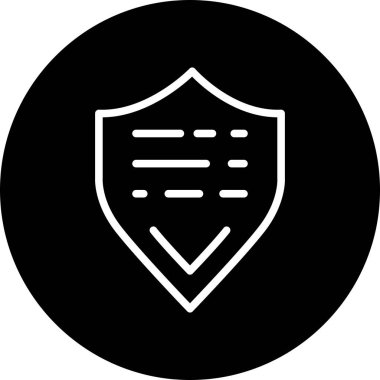 Kalkan simgesi soyut arkaplanda izole edildi