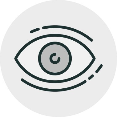  Soyut arkaplanda göz simgesi izole edildi