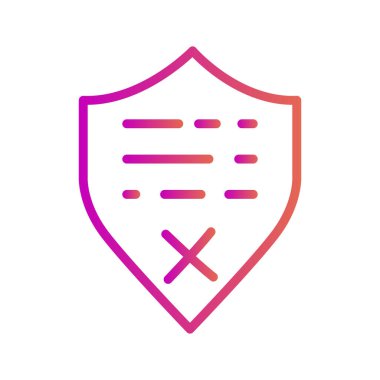 Kalkan simgesi soyut arkaplanda izole edildi