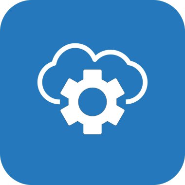 soyut arkaplanda bulut ayarı simgesi izole edildi