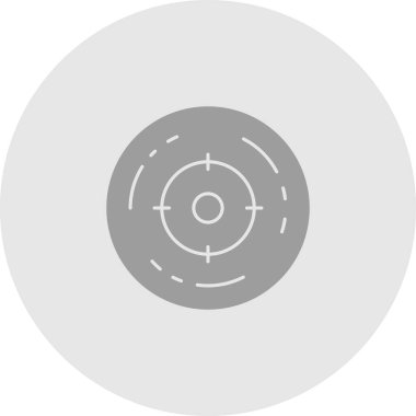 Hedef simge soyut arkaplanda izole edildi