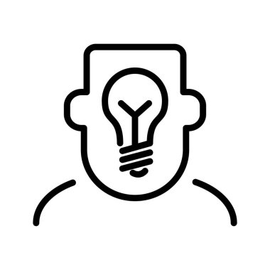 Yaratıcı Düşünme simgesi soyut arkaplanda izole edildi