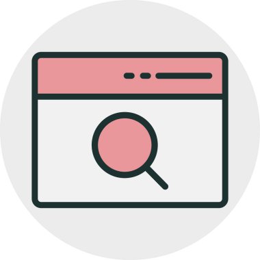 Tarayıcı arama simgesi soyut arkaplanda izole edildi