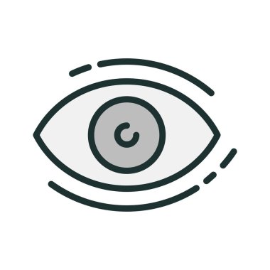  Soyut arkaplanda göz simgesi izole edildi