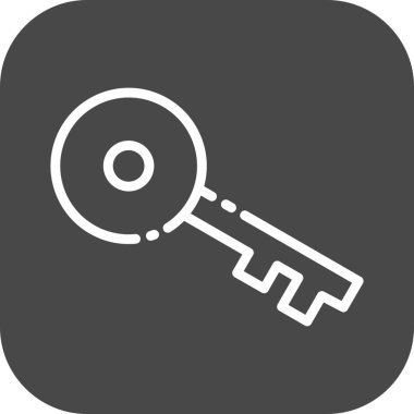 Soyut arkaplanda anahtar simgesi izole edildi