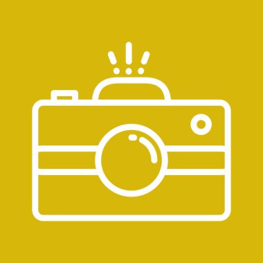 Kamera simgesi soyut arkaplanda izole edildi