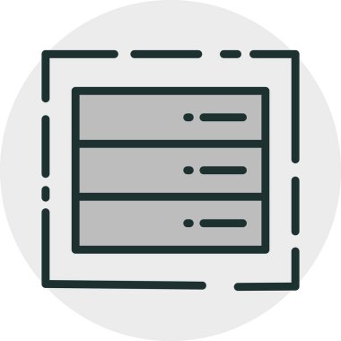 Sunucu simgesi soyut arkaplanda izole edildi