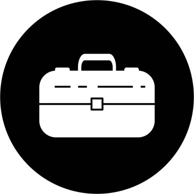 Evrak çantası simgesi soyut arkaplanda izole edildi