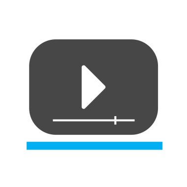  Soyut arkaplanda çokluortam simgesi izole edildi