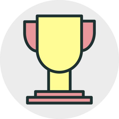 Kupa kazananı simgesi soyut arkaplanda izole