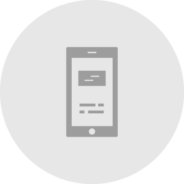 Soyut arkaplanda mobil simge izole edildi