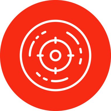 Hedef simge soyut arkaplanda izole edildi