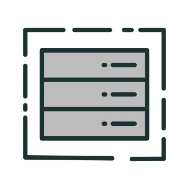 Sunucu simgesi soyut arkaplanda izole edildi