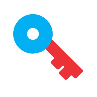 Soyut arkaplanda anahtar simgesi izole edildi