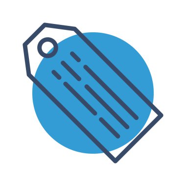 Soyut arkaplanda etiket simgesi izole edildi