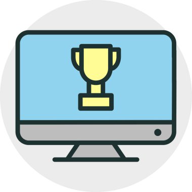 Önde gelen ödül simgesi soyut arkaplanda izole edildi