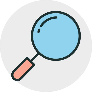 Soyut arkaplanda arama simgesi izole edildi