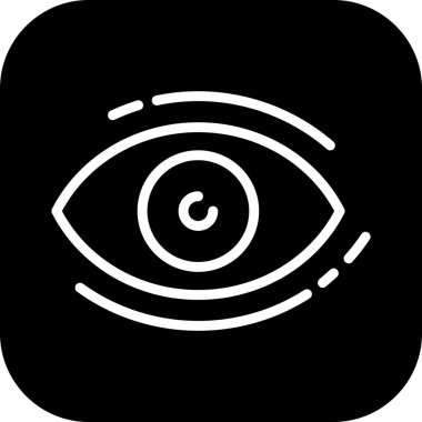  Soyut arkaplanda göz simgesi izole edildi