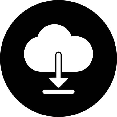 Soyut arkaplanda indirme simgesi izole edildi