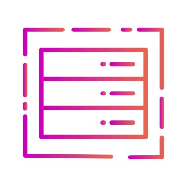 Sunucu simgesi soyut arkaplanda izole edildi