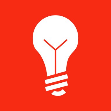 Soyut arkaplanda ampul simgesi izole edildi