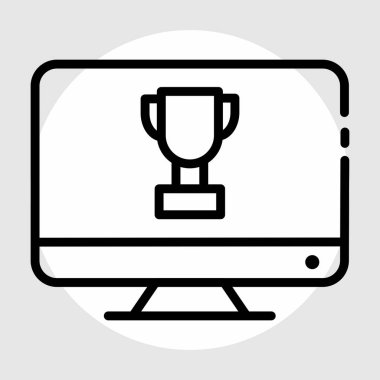 Önde gelen ödül simgesi soyut arkaplanda izole edildi