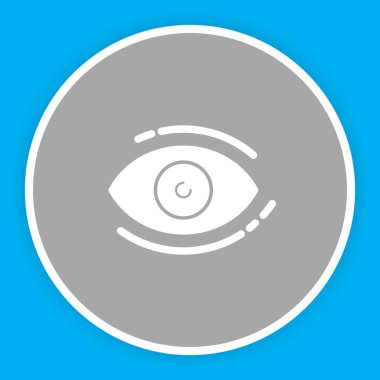  Soyut arkaplanda göz simgesi izole edildi