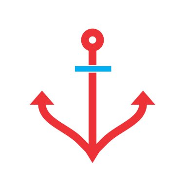 Çapa simgesi soyut arkaplanda izole edildi