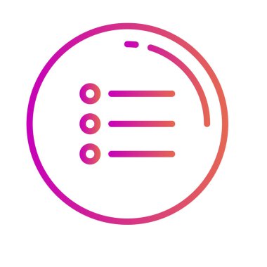  Soyut arkaplanda menü simgesi izole edildi