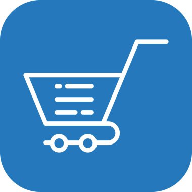  Soyut arkaplanda Trolley simgesi izole edildi