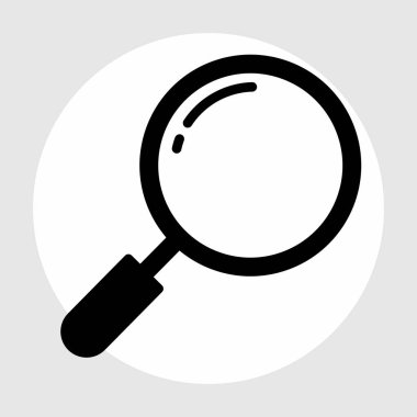 Soyut arkaplanda arama simgesi izole edildi