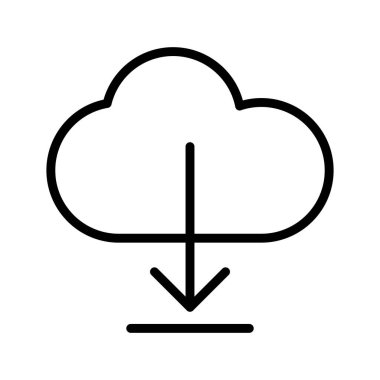 Soyut arkaplanda indirme simgesi izole edildi